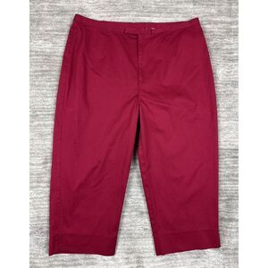 Kim Rogers Pants‎ Womens 10 Red Capri Crop Casual
